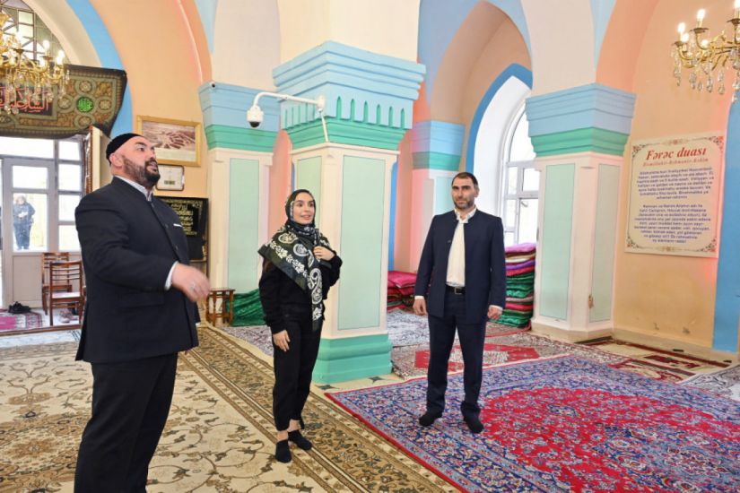 Leyla Əliyeva Qubada “Səkinə xanım” məscidini ziyarət edib -       FOTO
