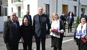 Ağdərənin Suqovuşan kəndində yaşayış kompleksi istifadəyə verilib, evlərin açarları təqdim olunub -     FOTO - YENİLƏNDİ — foto 11
