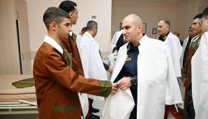 Nazir Zakir Həsənov Baş Klinik Hospitalda müalicə olunan hərbi qulluqçuları ziyarət edib -     FOTO - VİDEO — foto 6