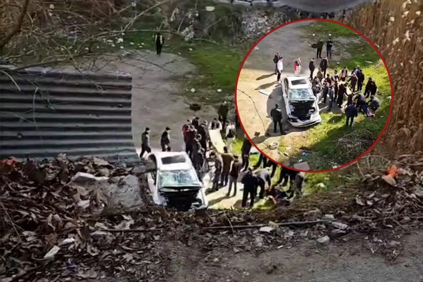 Yasamalda bədbəxt hadisə: Avtomobil bina tikmək üçün qazılmış bünövrəyə aşdı -       VİDEO