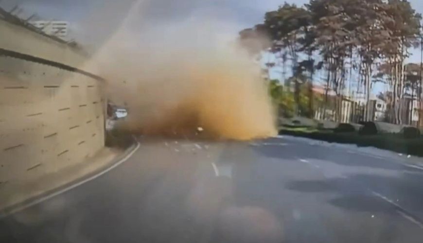 Bakıdakı dəhşətli qəzanın     ANBAAN GÖRÜNTÜSÜ