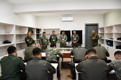 Hərbi Hava Qüvvələrinin "Mi-17-1V" tipli helikopter cütlüyünün NATO qiymətləndirilməsi təliminin açılış mərasimi keçirilib — foto 5